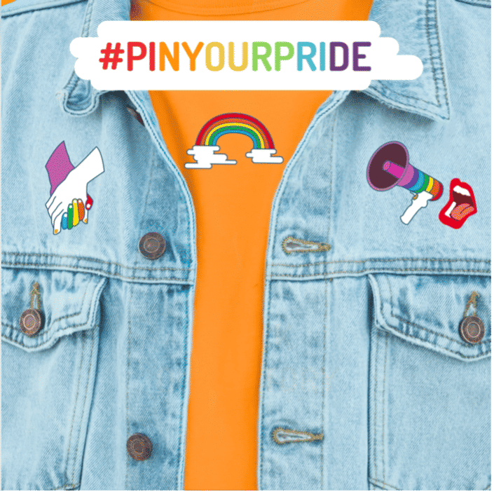 In 2019 betuigden we onze steun met speldjes tijdens de ‘Pin your Pride’ campagne. 
