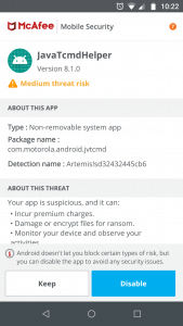 virus op telefoon