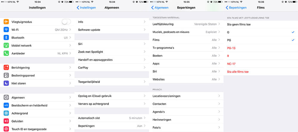 iOS - Leeftijd instellen