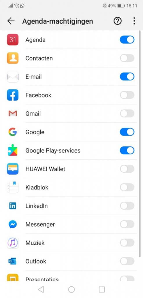App-machtigingen