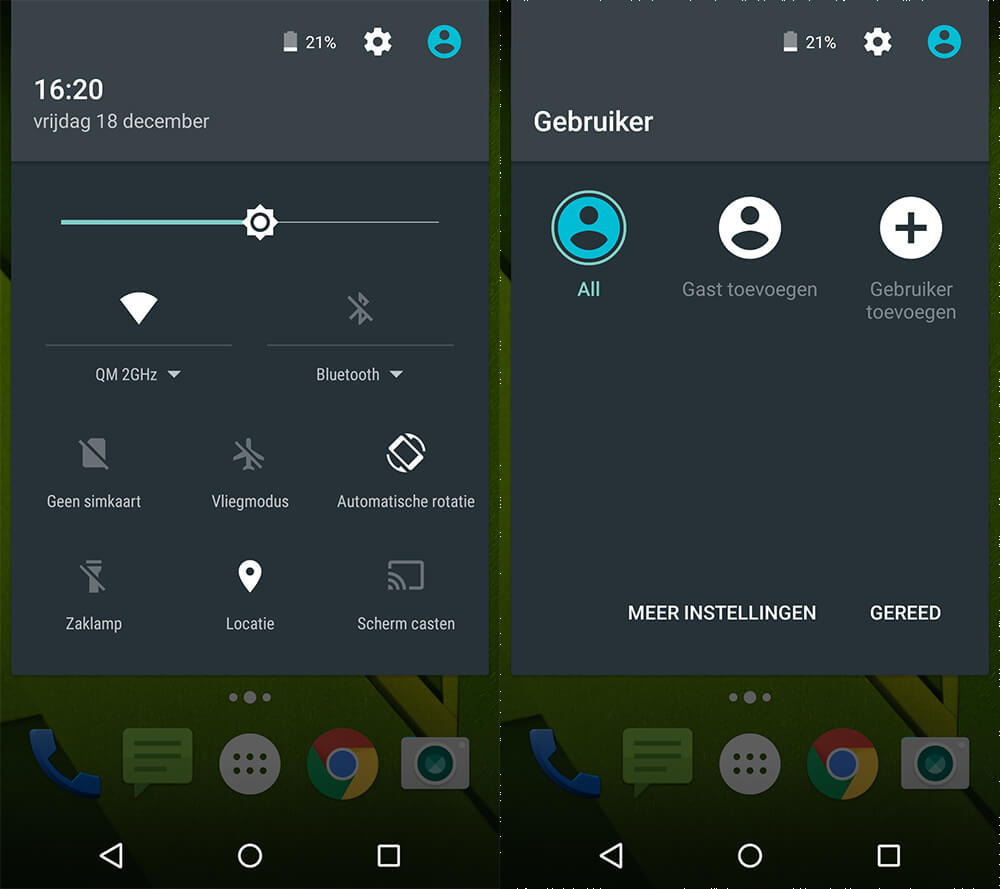 Android - Gastaccount