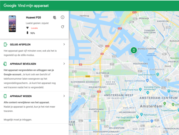 Android Telefoon is kwijt. Google vind mijn apparaat.