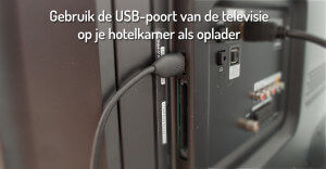 gebruik de USB poort van je televisie als oplader