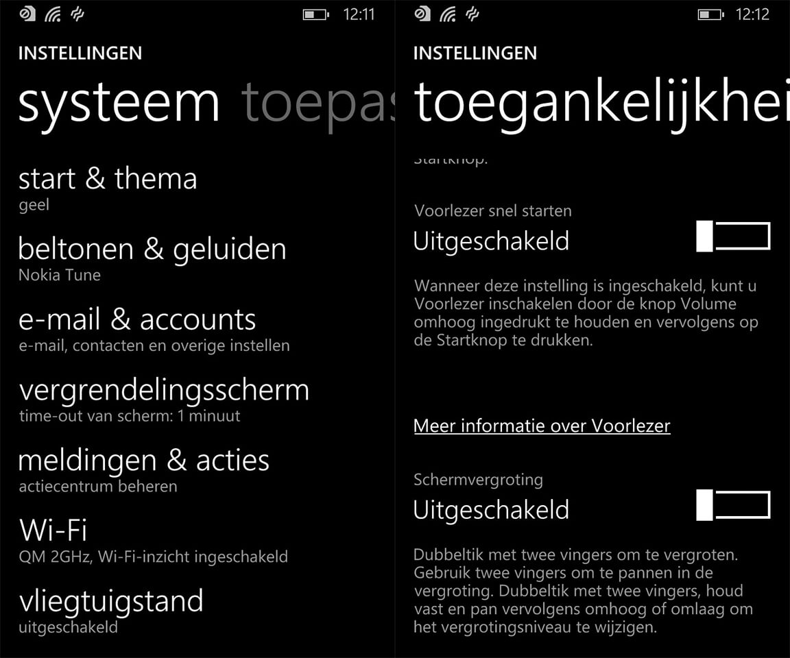 Windows Phone toegankelijkheid