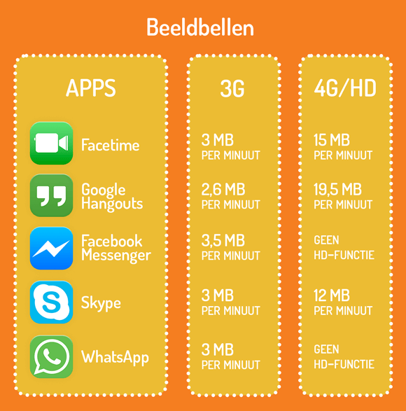 FaceTime beeldbellen infographic
